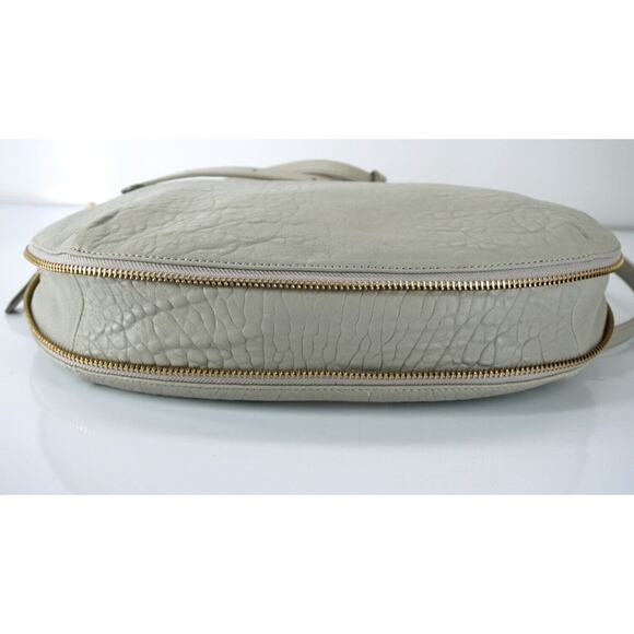 Marc by Marc Jacobs Washed Up Messenger Hobo Crossbody Bag New Grey Leather - Picture 10 of 10